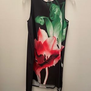 Dramatic Floral Sleeveless Dress